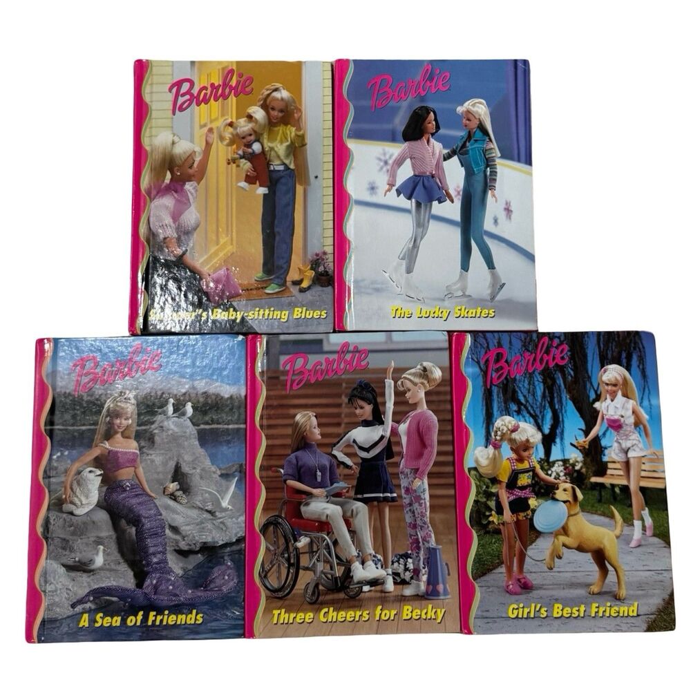 90’s Barbie & Friends Books Club Lot of 5 Hardcover - Grolier Book Club